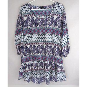 Mmmm Women's Beautiful Colorful Floral Paisley Blouse Size Medium